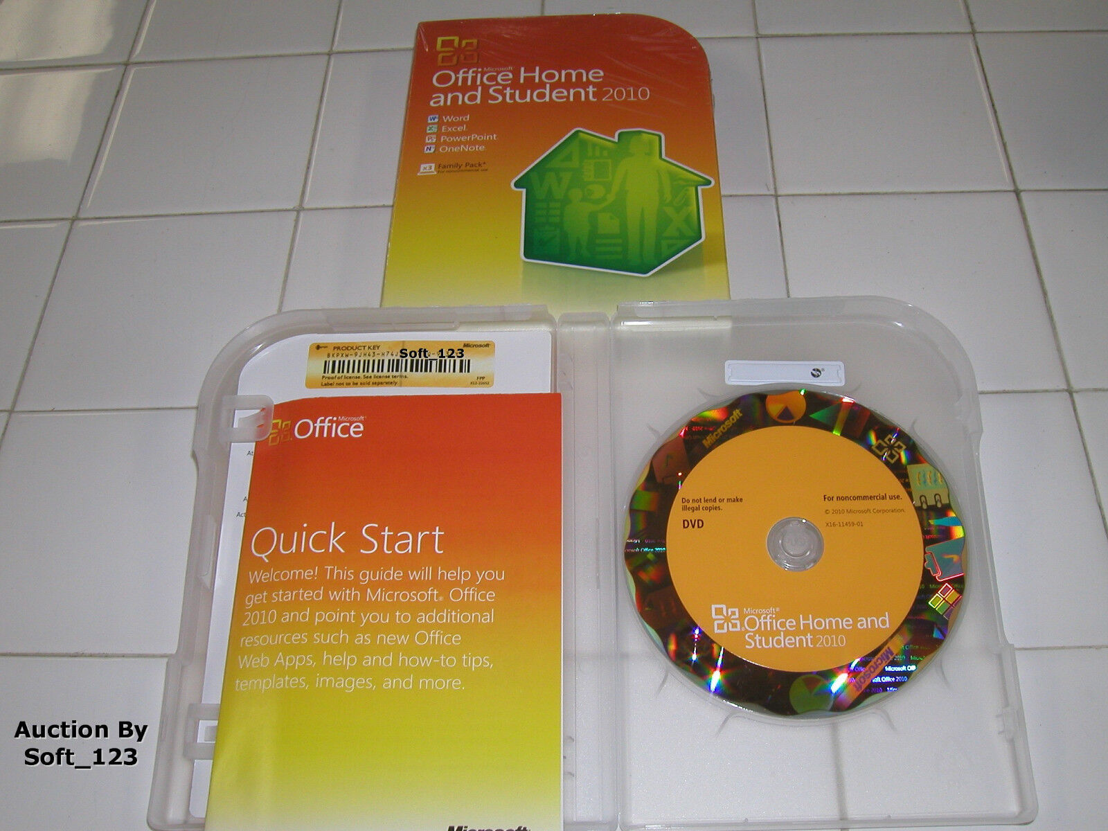 Microsoft MS Office 2010 Home and Student Family Pack For 3PCs x3 =RETAIL BOX=