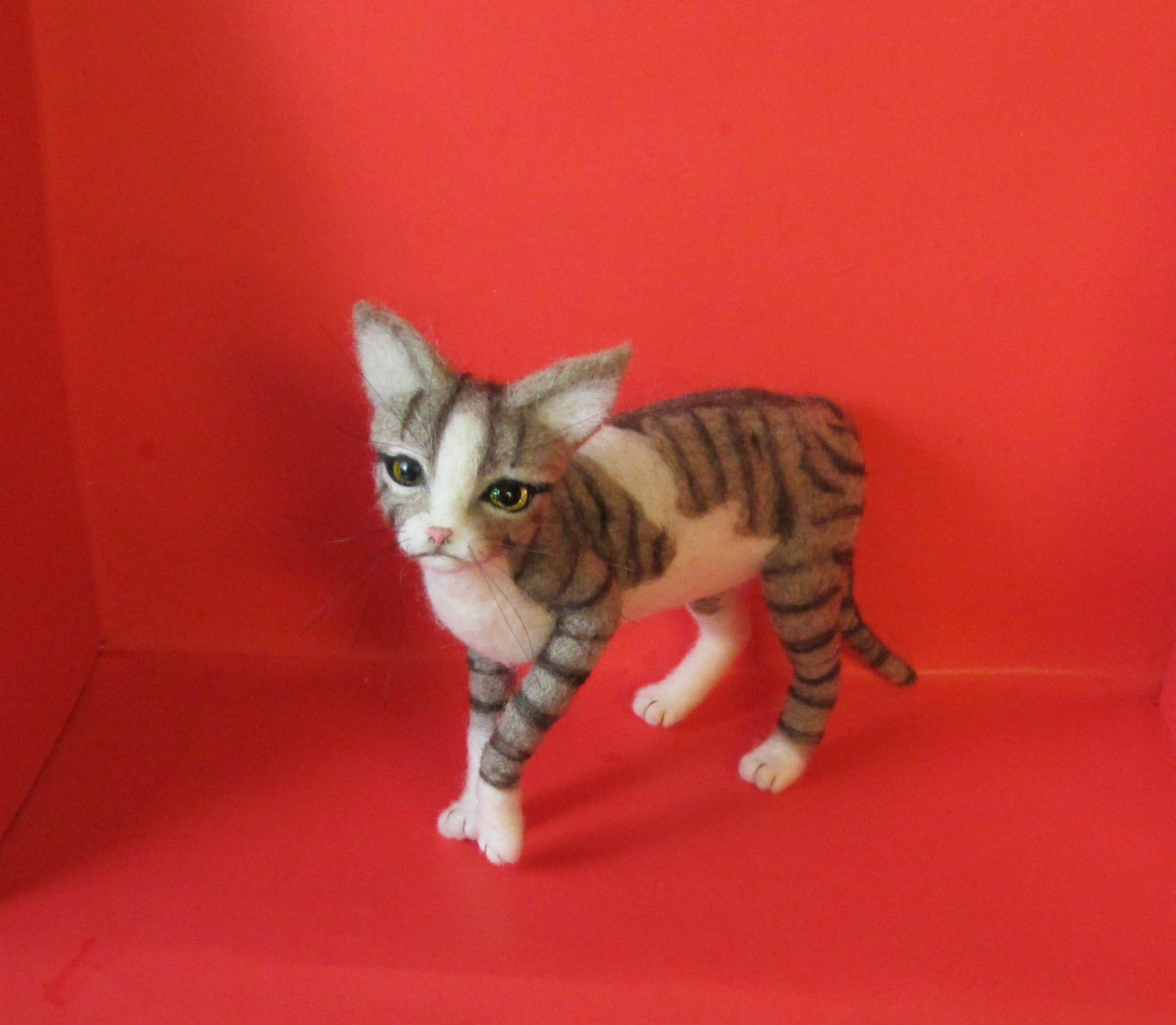 OOAK ADSG NEEDLE FELTED CAT, DOG, ANIMAL, OR PORTRAIT OF YOUR PET  MINIATURE  