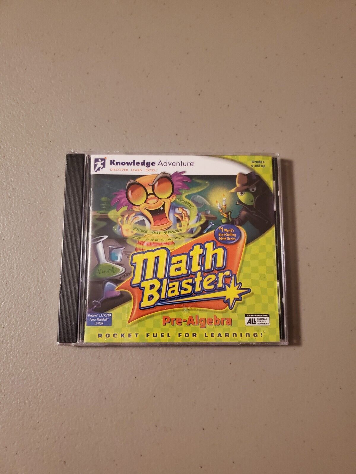 NEW Sealed Math Blaster CD-ROM Educational Game  Pre-Algebra Windows 98/95  PC**
