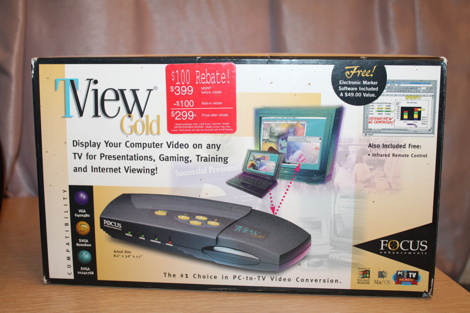Focus Enhancements TView Gold II PC to TV Video converter 444-3700 