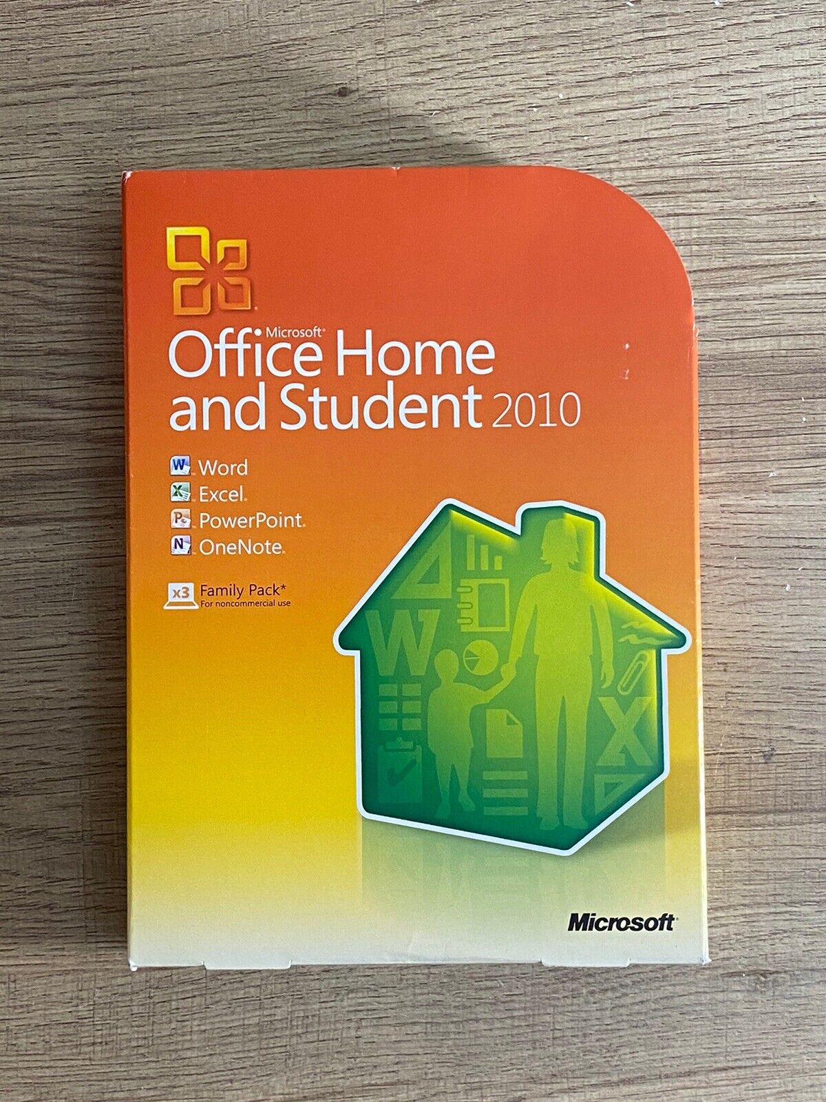 Microsoft Office Home and Student 2010 Software Family Pack Windows Used w/ Key