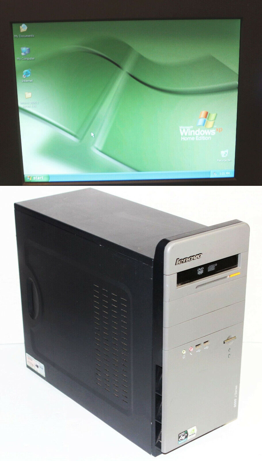 Vintage Lenovo 3000 J Series AMD Athlon 64 4400+ 3gb - Windows XP Gaming Desktop