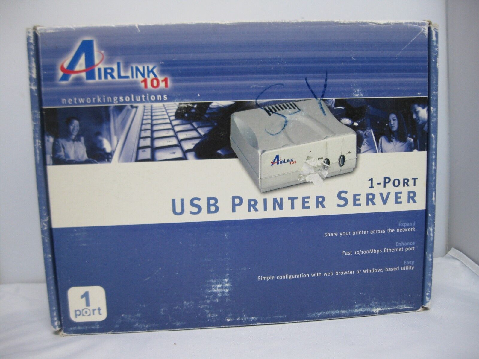 Airlink101 Networking 1-Port USB Printer Server APSUSB1  NEW Open Box