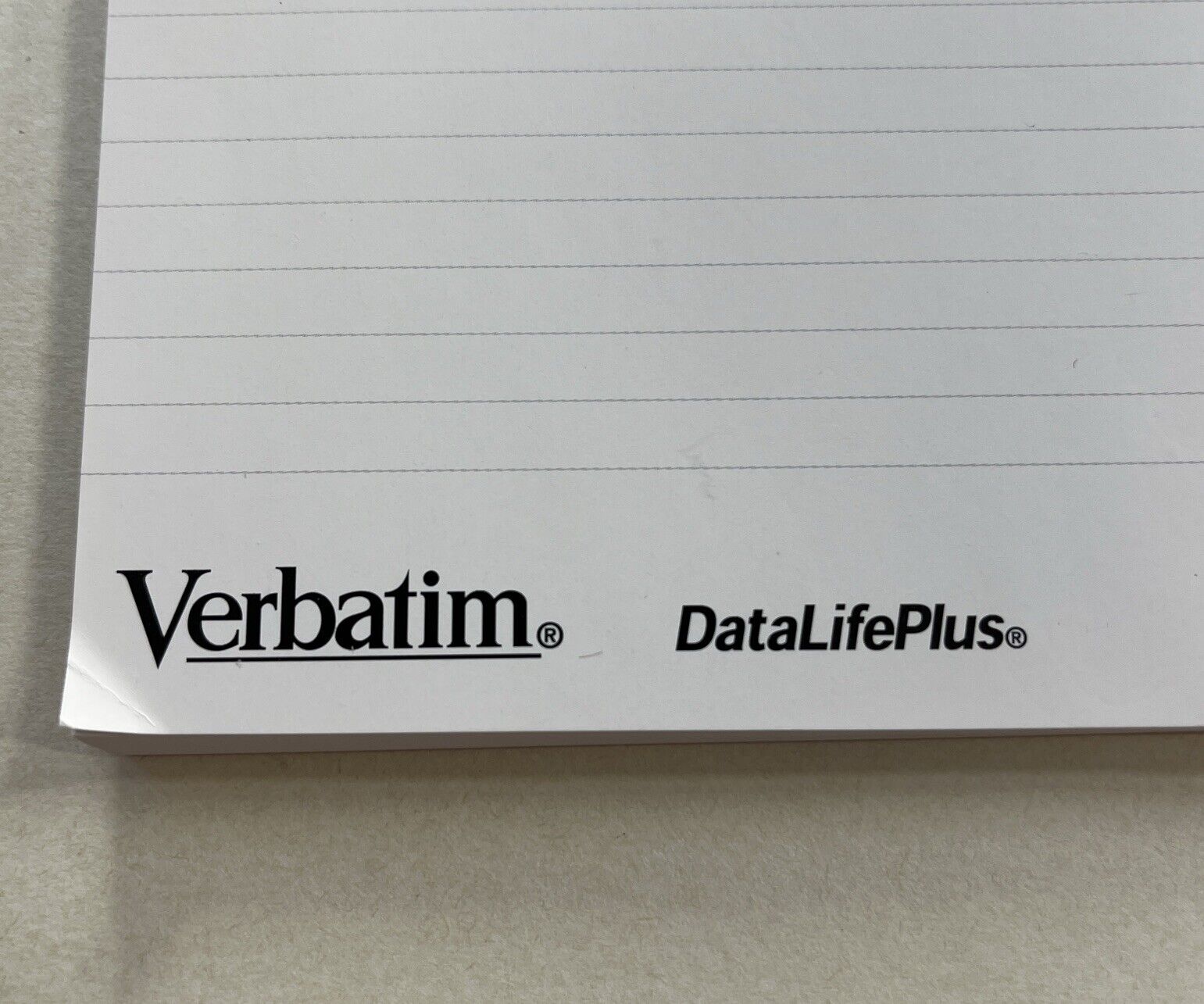 Verbatim DataLife MF2HD Disk Data CD ROM advertising note pad computer label VTG