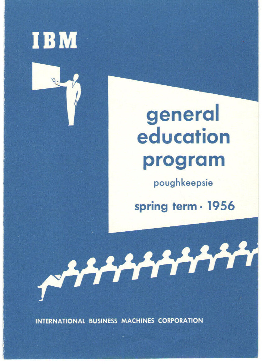 VTG 1956 IBM GENERAL EDUCATION PROGRAM BROCHURE POUGHKEEPSIE 608 TRANSISTOR