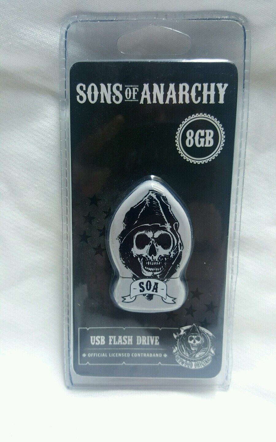 Sons of Anarchy 8GB USB Flash Drive w/ Reaper Design SAMCRO.New, factory sealed 