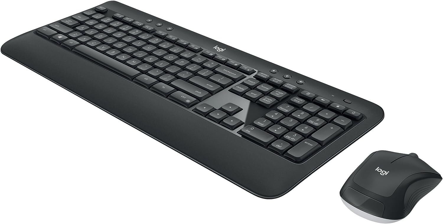 Logitech MK540 Wireless Keyboard Mouse Combo Spill-Resistant Keyboard - Black