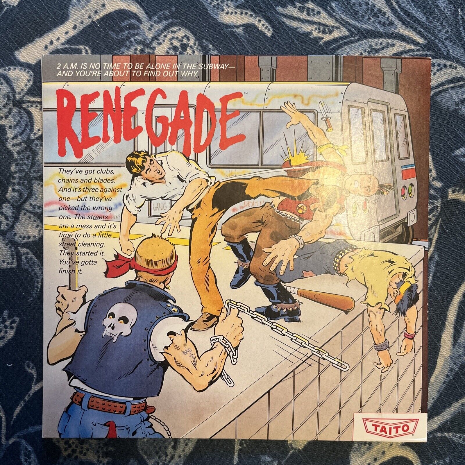 Renegade - Taito - Atari St 520 / 1040 - Box W/ 3.5 Floppy Game Disks