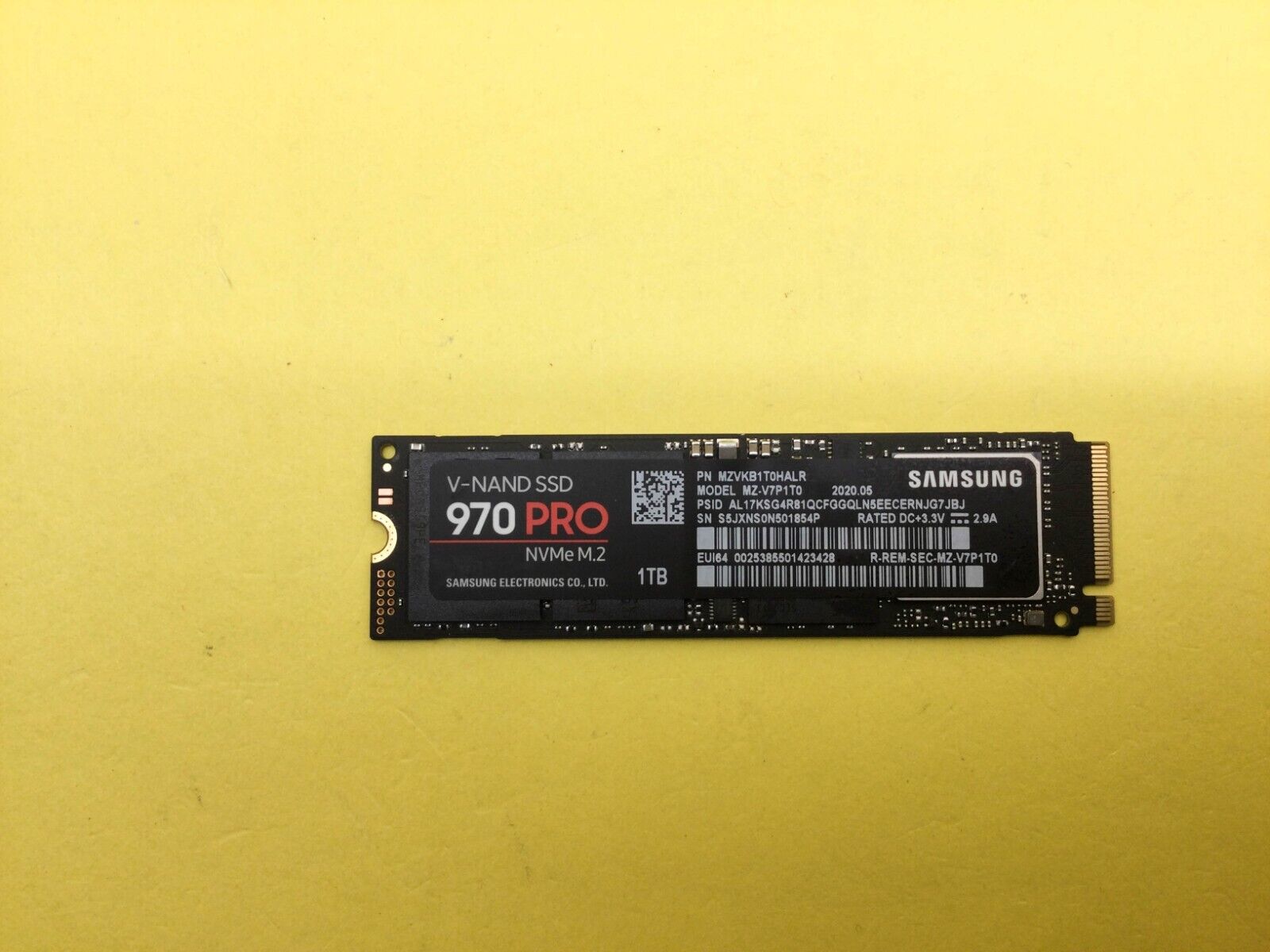 SAMSUNG 970 PRO 1TB M.2 2280 PCIe NVMe Internal SSD MZ-V7P1T0
