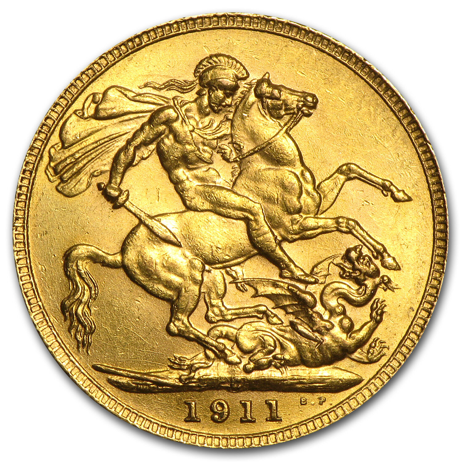 1911-C Canadian Gold Sovereign Coin - George V - AU/Unc - SKU #27958