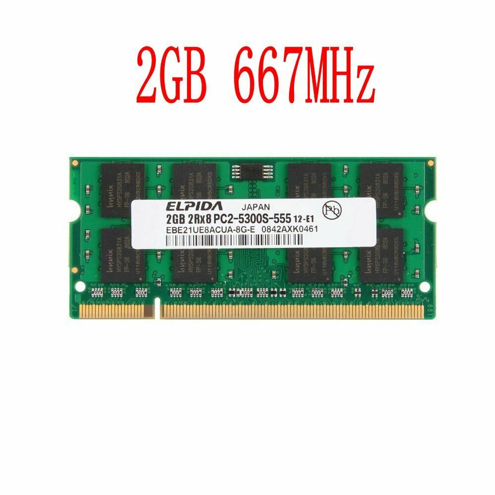 Elpida 16GB 8GB 4GB 2GB DDR2 667MHz PC2-5300S 200Pin Laptop Memory SDRAM LOT AB