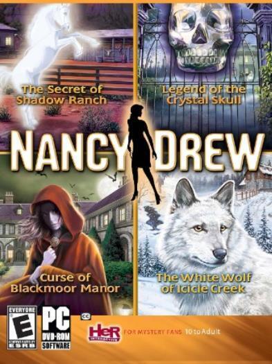 Nancy Drew: 4 Game Pack PC DVD solve mysteries graphic adventure Shadow Ranch