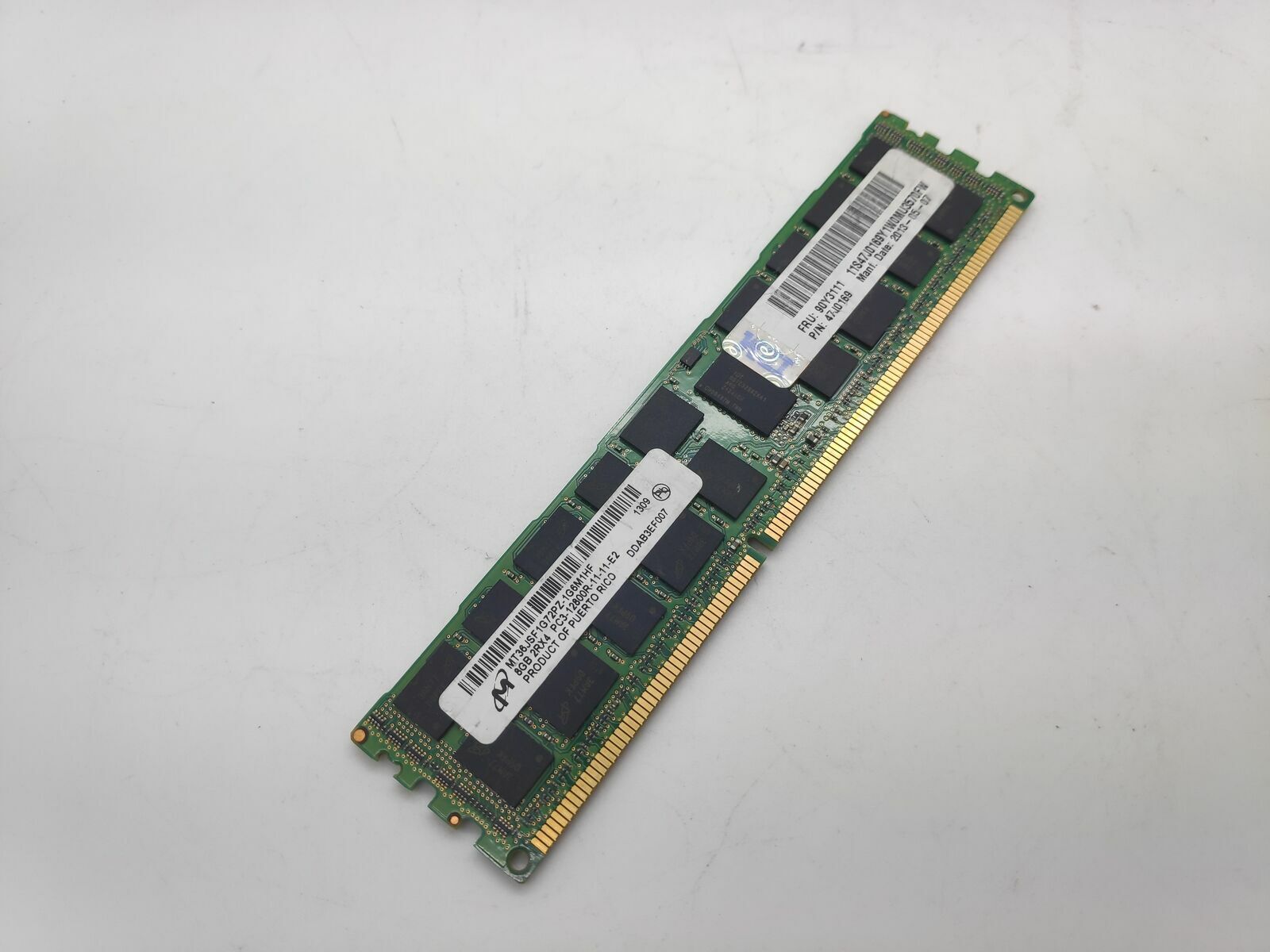 IBM 47J0169 8GB (1X8GB) 2RX4 PC3 -12800R DDR3 Server Memory 90Y3111