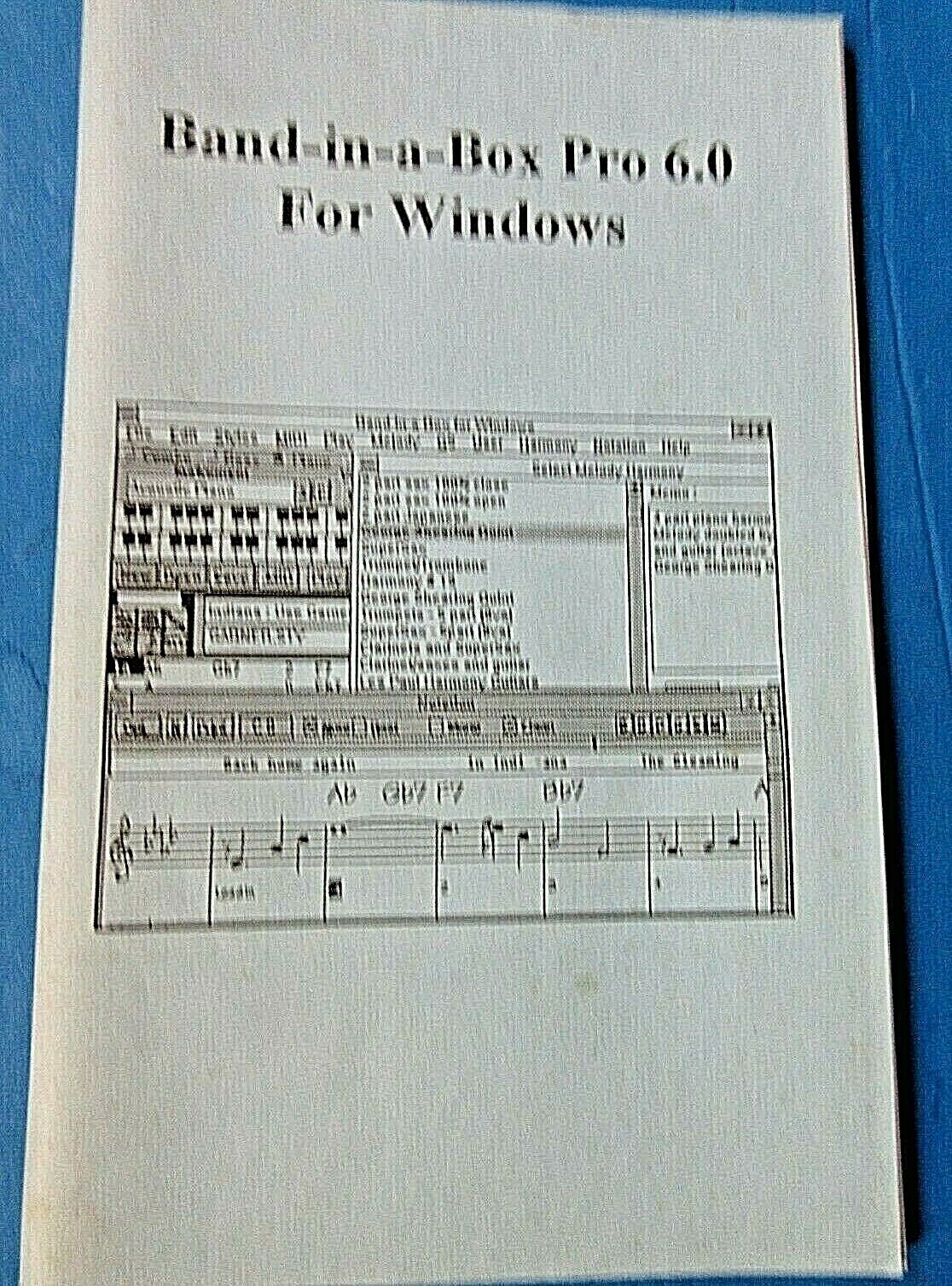 Vintage Band-in-a-Box Pro Version 6.0 Windows Manual 