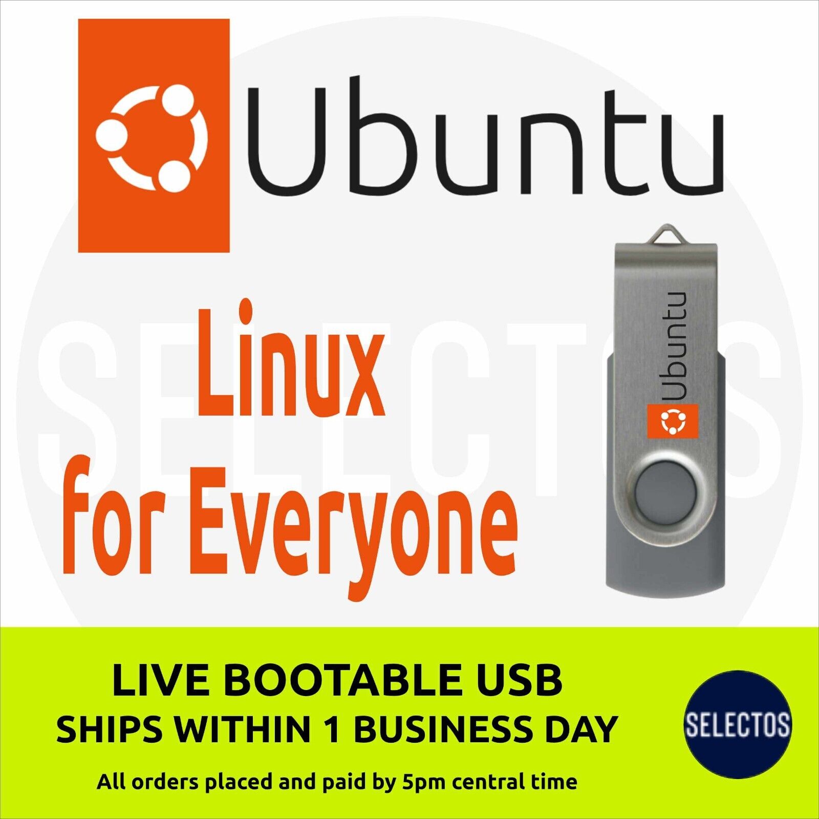 Ubuntu 23.04 Latest Version 16Gb USB Boot Drive Ships Free Within 1 Business Day