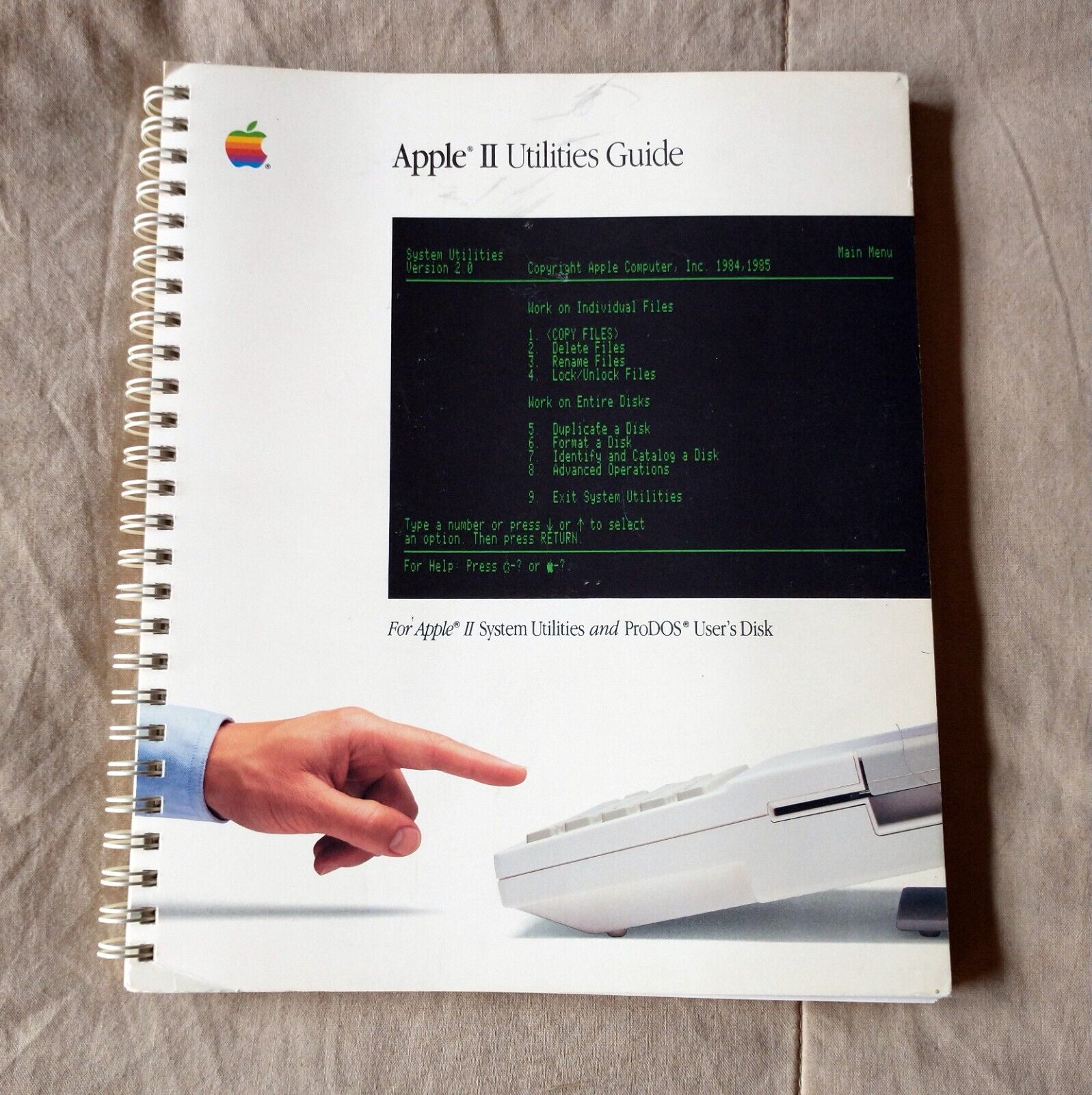 Vintage 1985 Apple II Utilities Guide Spiral Bound