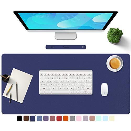TOWWI PU Leather Desk Pad with Suede Base Multi-Color Non-Slip Mouse Pad 36” ...