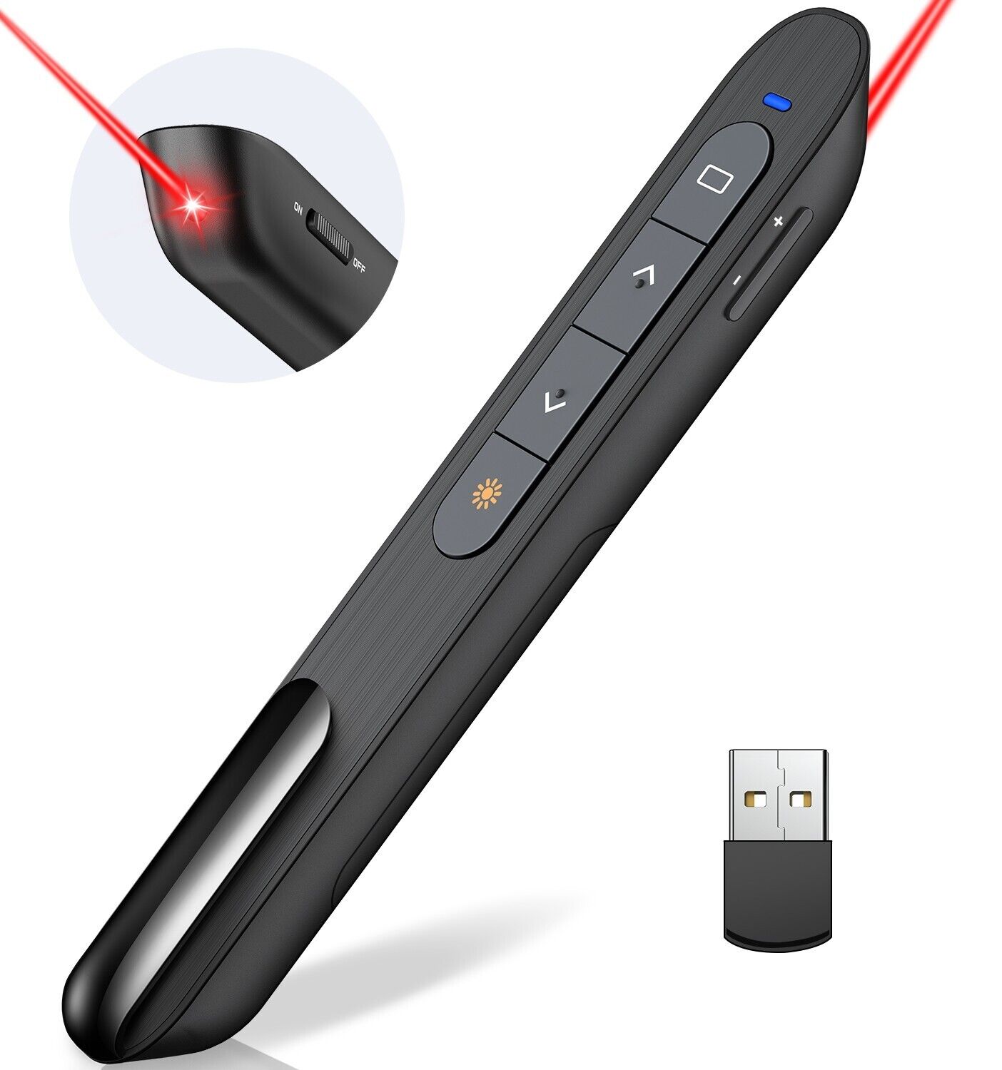 Power point Presentation Remote Control Wireless USB PPT Presenter Laser Pointer