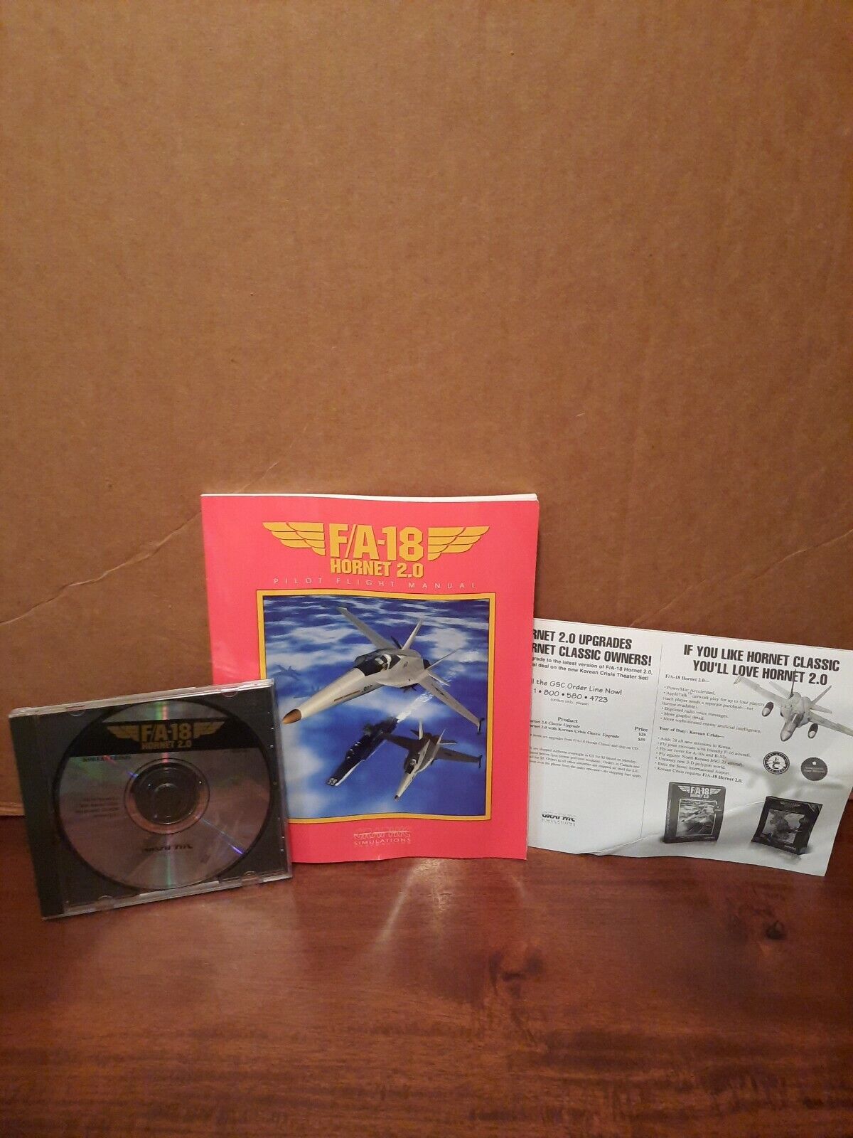 Vintage /A-18 Hornet 2.0 CD-ROM for Mac / Macintosh 1995 with flyer