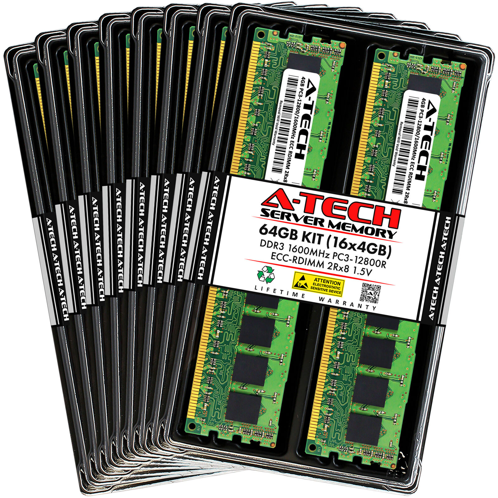 64GB 16x 4GB PC3-12800R RDIMM ASUS RS700DA-E6/PS4 RS704DA-E6/PS4 Memory RAM