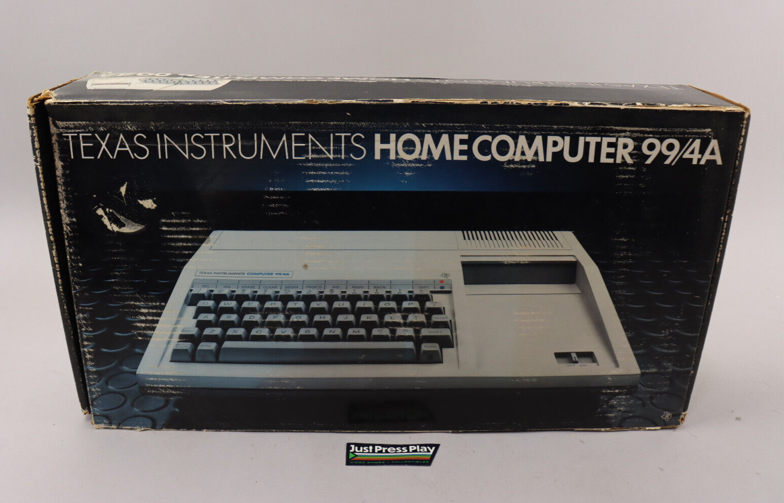 VTG 1983 Texas Instruments TI-99/4A Computer w/Box, AC Adapter, Manuals & Game
