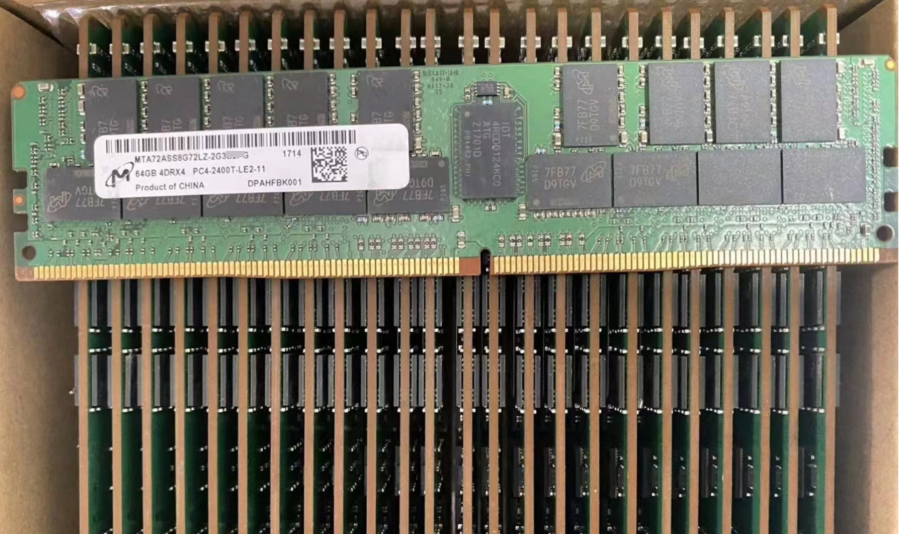 Micron 64GB DDR4 2400MHz Server RAM 4DRx4 PC4-2400T-LE MTA72ASS8G72LZ-2G3 LRDIMM