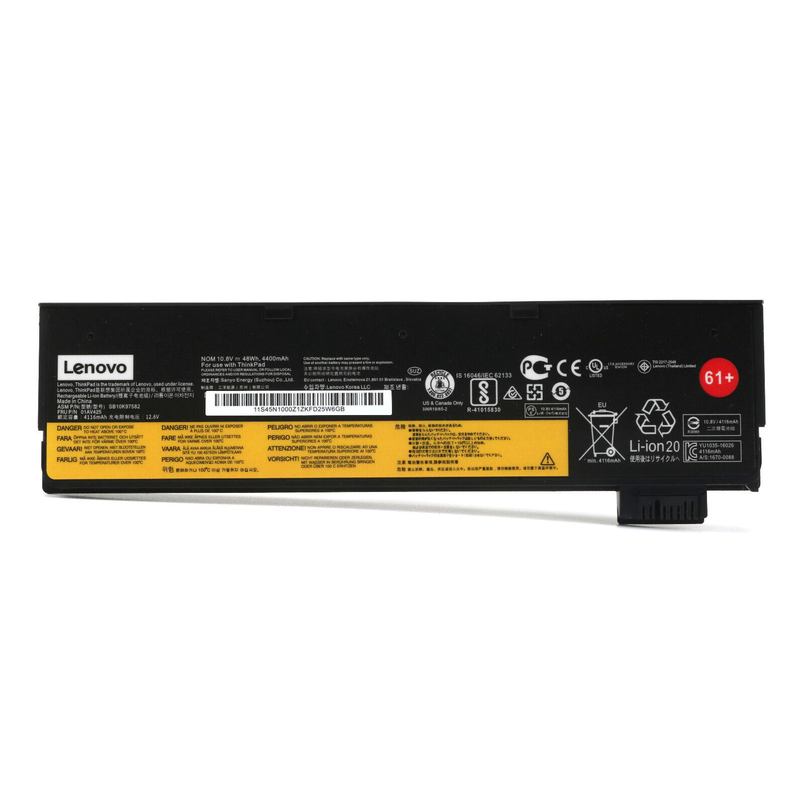 Genuine OEM 61+ Battery For Lenovo Thinkpad T470 T480 T570 01AV425 01AV424 48Wh