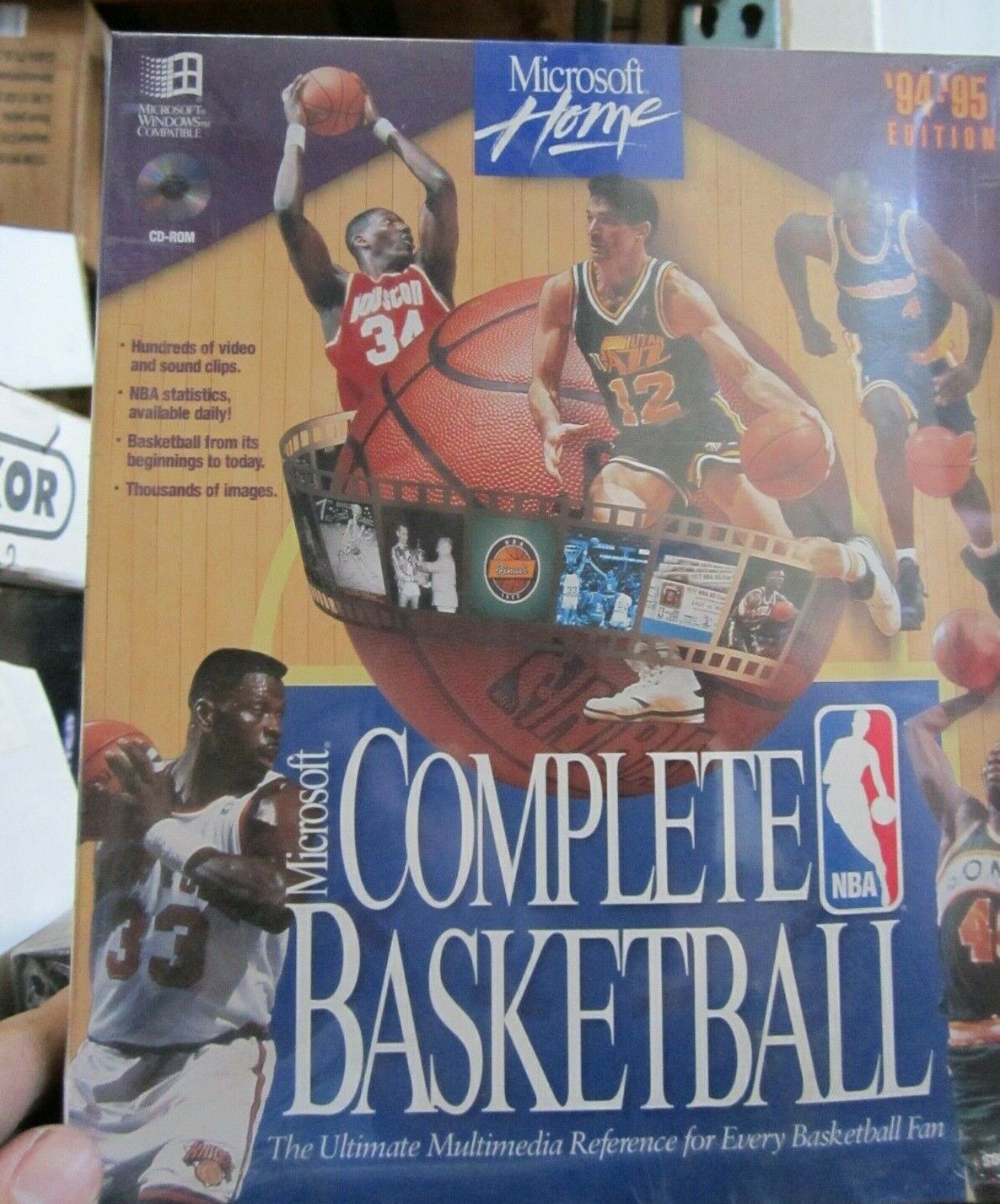 Vintage Microsoft Home Complete Basketball 94/95 Edition Sealed NEW BIG BOX RARE