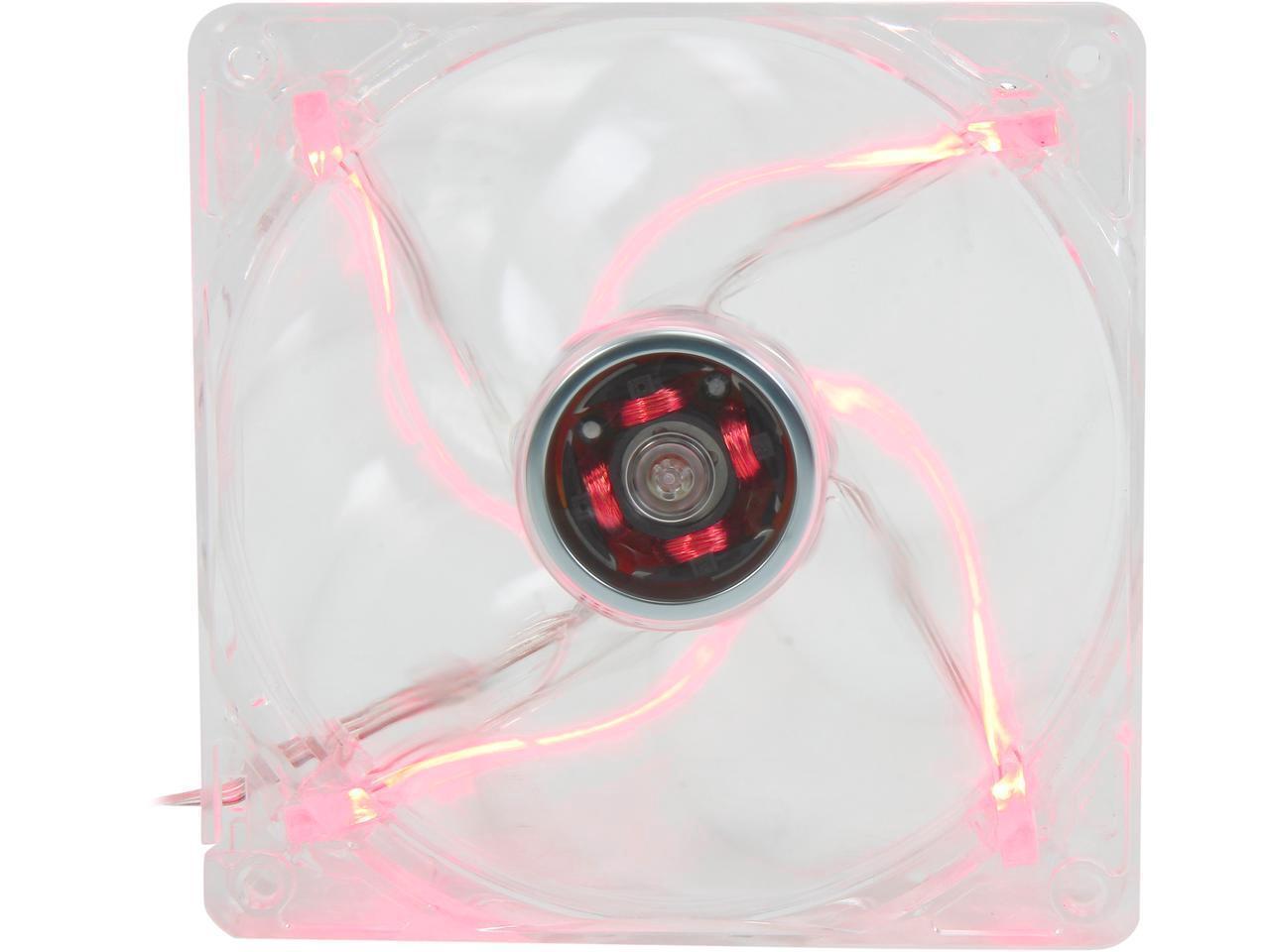 Rosewill - RFTL-131209R - 120mm Computer Case Fan Transparent Frame Red LED