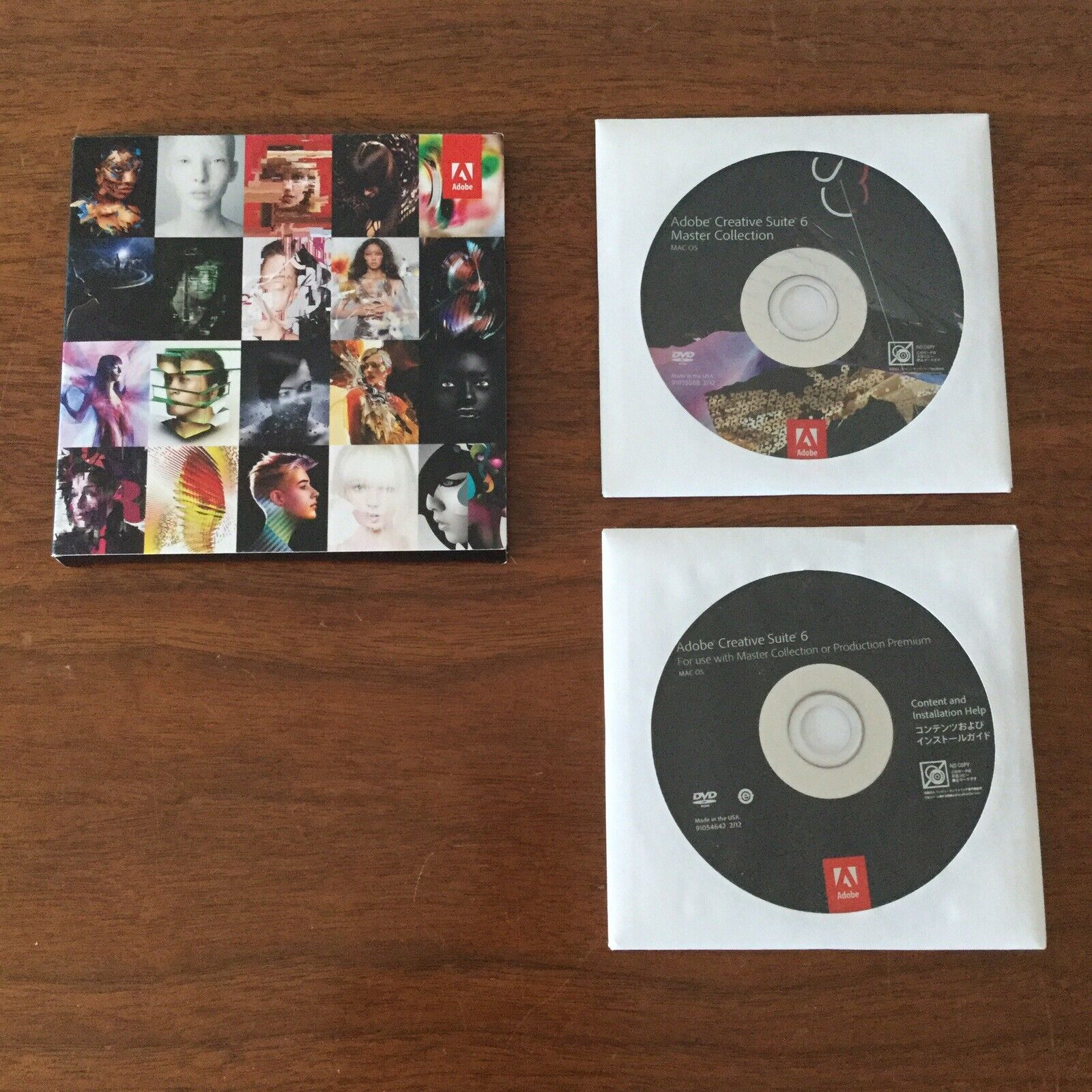 Adobe CS6 Master Collection for Mac - Discs and Serial Number