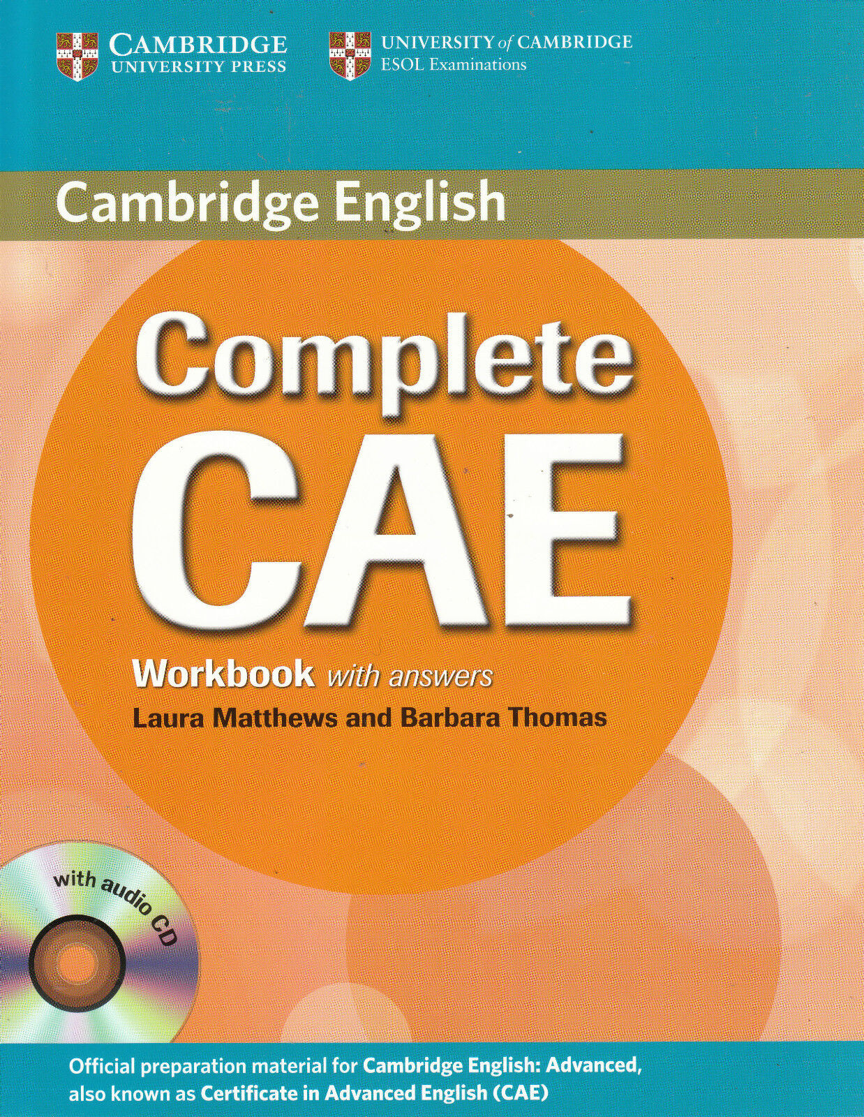 Cambridge COMPLETE CAE Workbook with Answers & Audio CD @NEW@ ENGLISH ADVANCED