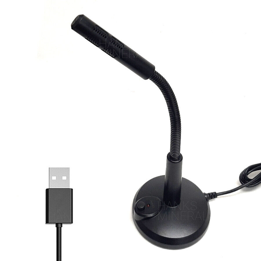 Desktop Mini Condenser Microphone USB Computer Mic Recording For Laptop PC