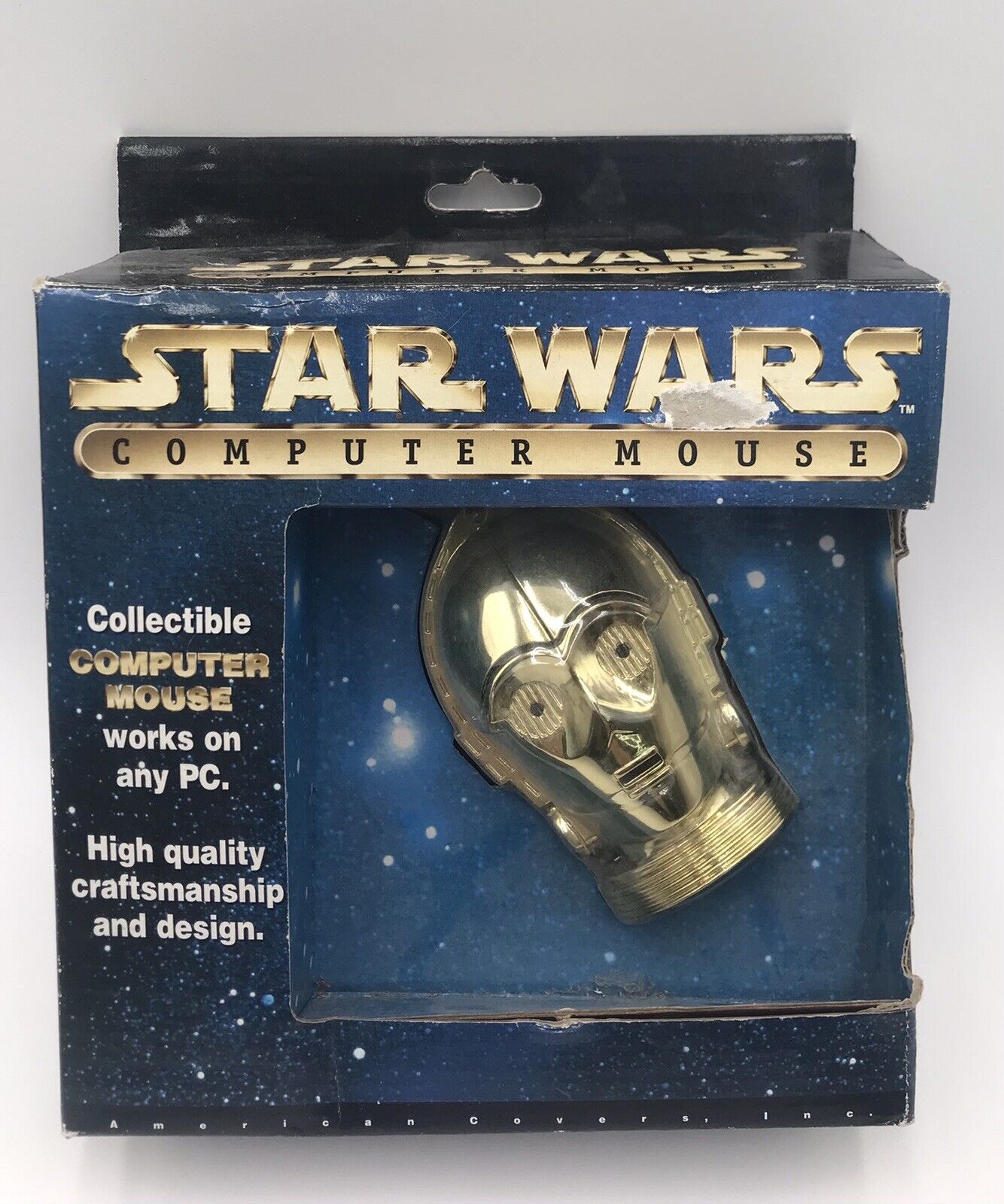 Star Wars C3PO Vintage Computer Mouse New Wired Plug And Play NIB