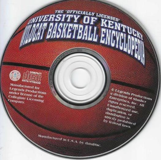University Of Kentucky Wildcat Basketball Encyclopedia PC CD-ROM history team
