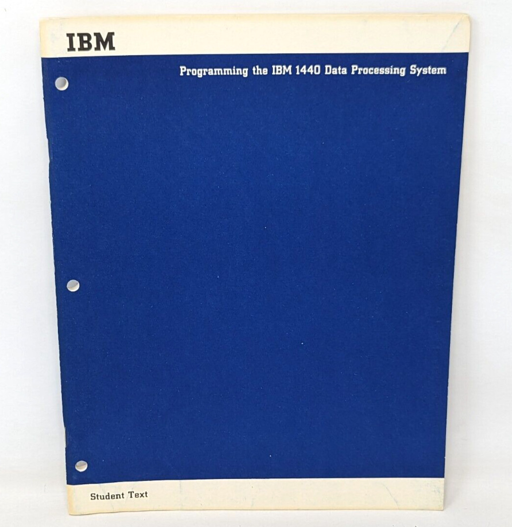VTG 1962 IBM Progamming 1440 Data Processing System Student Text Booklet OA22