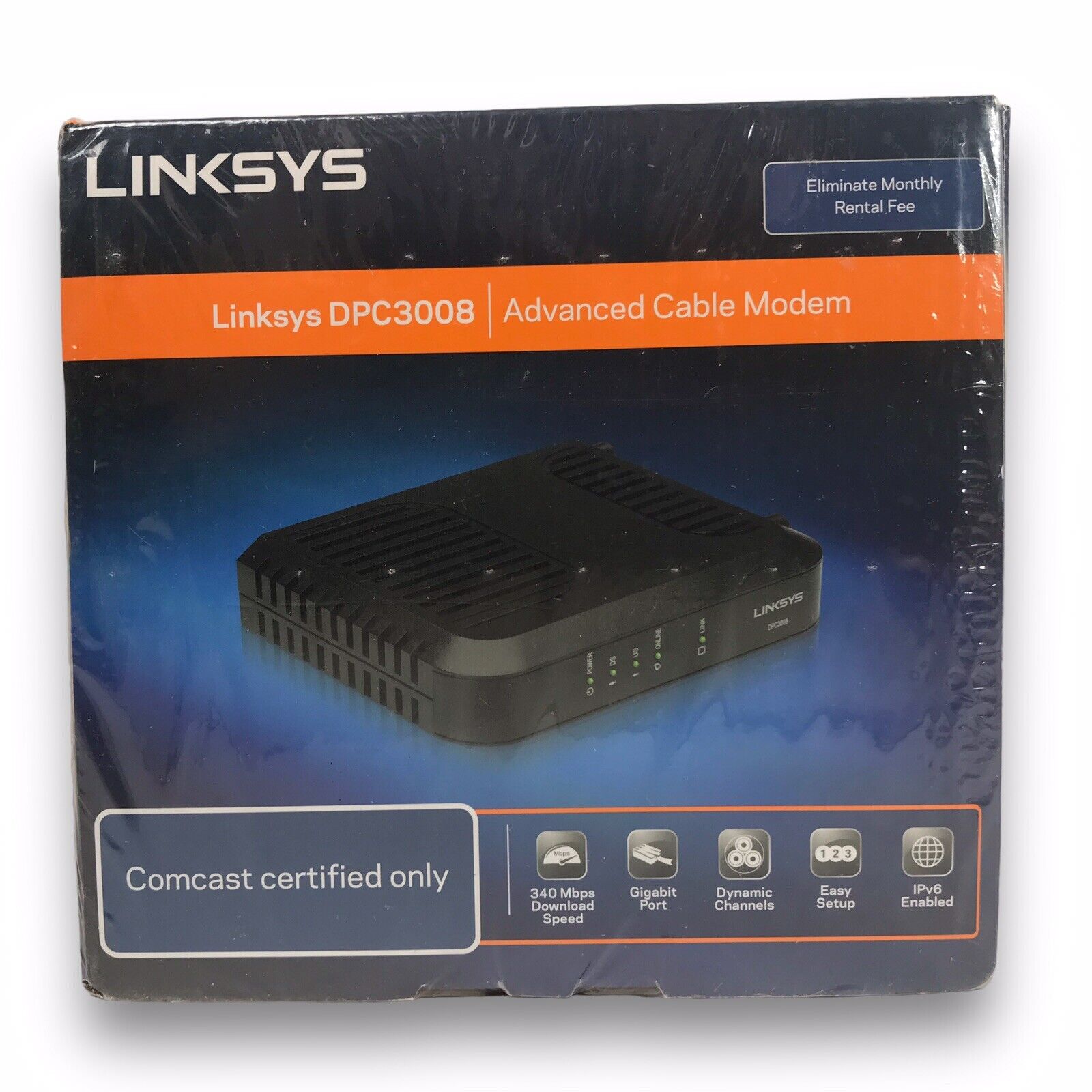 CISCO Linksys DPC3008 Advanced DOCSIS 3.0 Cable Modem Comcast Only BRAND NEW