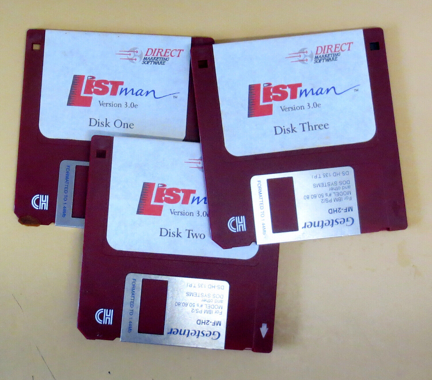 Vintage Software | LISTman | 3.5 Floppies x 3  | Perfect Condition ✔️ ✔️| 