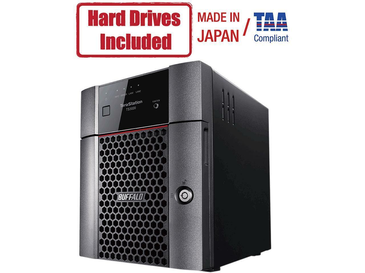Buffalo TeraStation 3420DN 16TB NAS Hard Drives Included (4 x 4TB, 4 Bay)