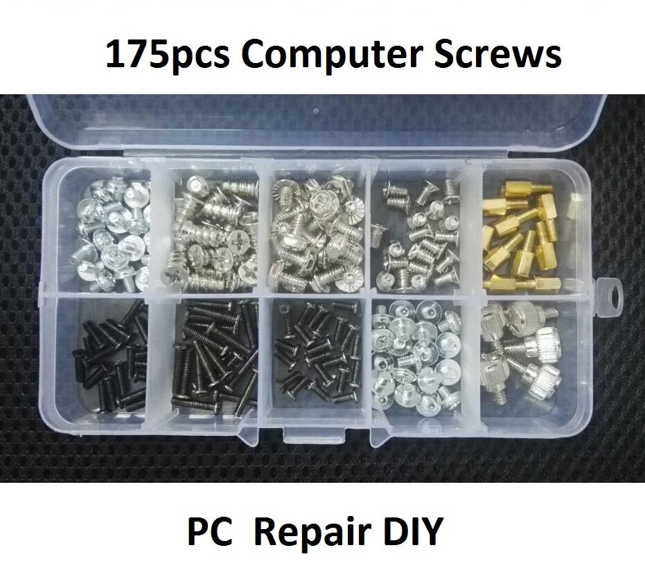 175pcs Computer Screws for Motherboard PC Case CD-ROM Hard disk Notebook Screws