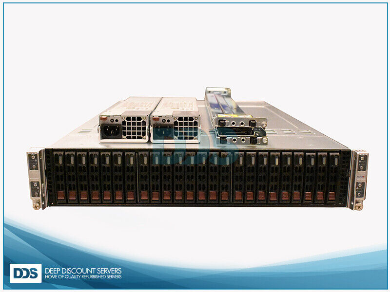 Supermicro SuperChassis CSE-217HQ 4N 24 SFF (8)E5-2640 6-C 2.50Ghz 64GB (2)1620W