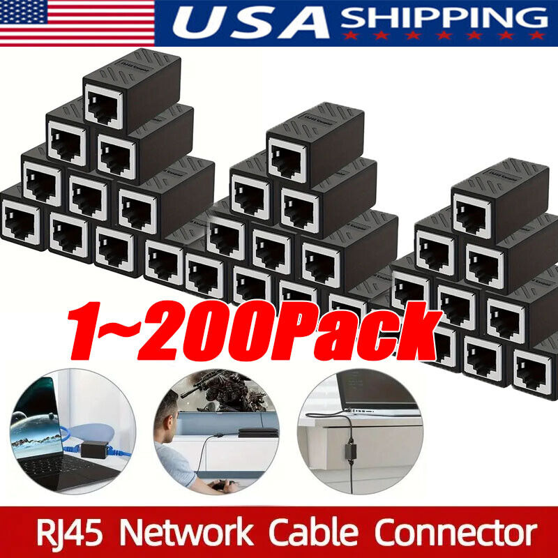 RJ45 Inline Coupler Cat7 Cat6 Cat5e Cat5 Ethernet LAN Network Cable Adapter Lot 