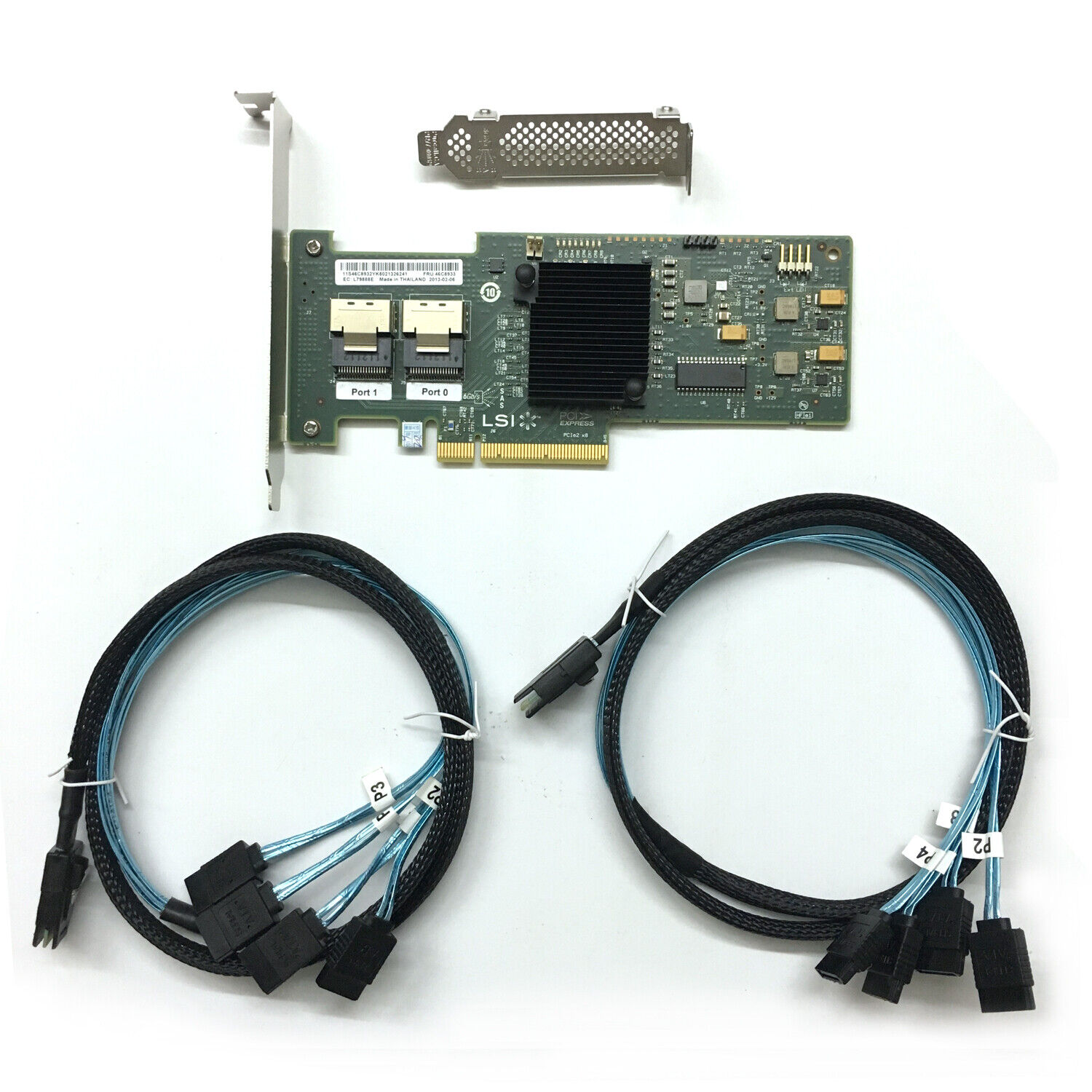 LSI SAS9200-8i IBM 46C8937 9200-8i IT Mode Raid + SAS SFF-8087 to 4x SATA Cable