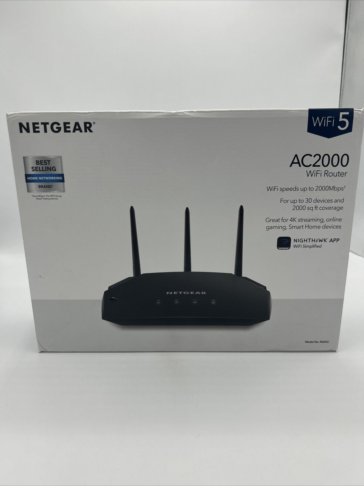 NETGEAR AC2000 Dual Band Gigabit Smart Wi-Fi Router (R6850)