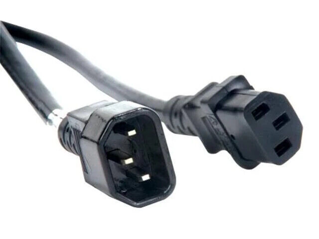 3 6 8 10 15 FT Power Extension Cord Cable IEC320 C14 to C1, 16AWG 3-Prong