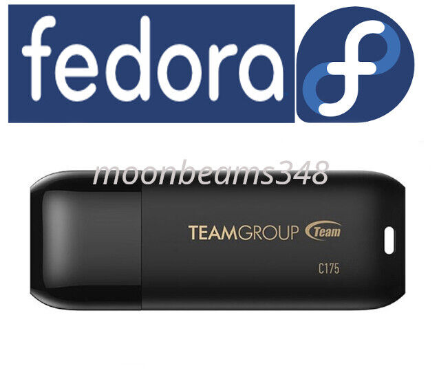 Fedora 40 Gnome 64 Bit FAST 32 Gb Usb 3.2 Drive Linux Bootable Live / Install