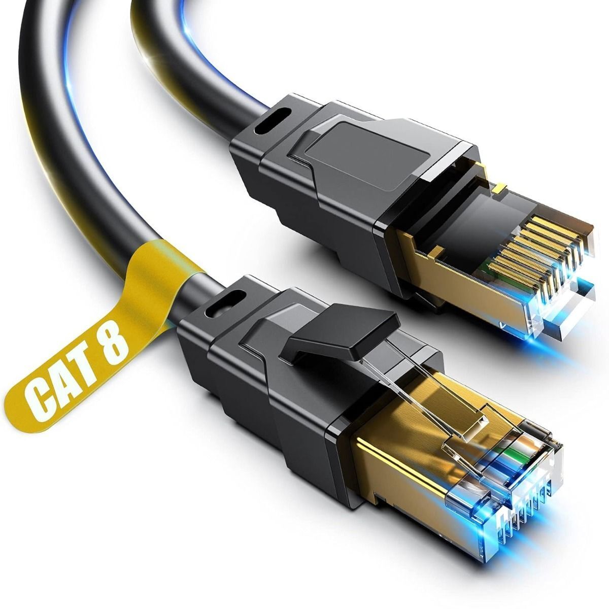 Cat 8 Braided Ethernet Cable RJ45 Super Speed 40Gbps 2000Mhz LAN Network Lot New