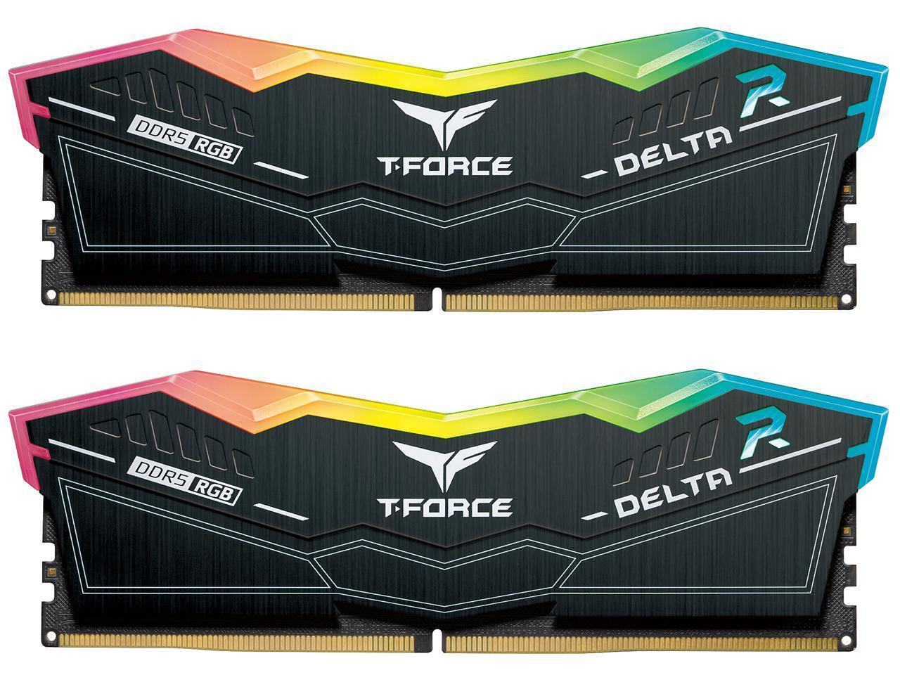 Team T-Force Delta RGB 32GB (2 x 16GB) PC RAM DDR5 6400 (PC5 51200) Intel XMP