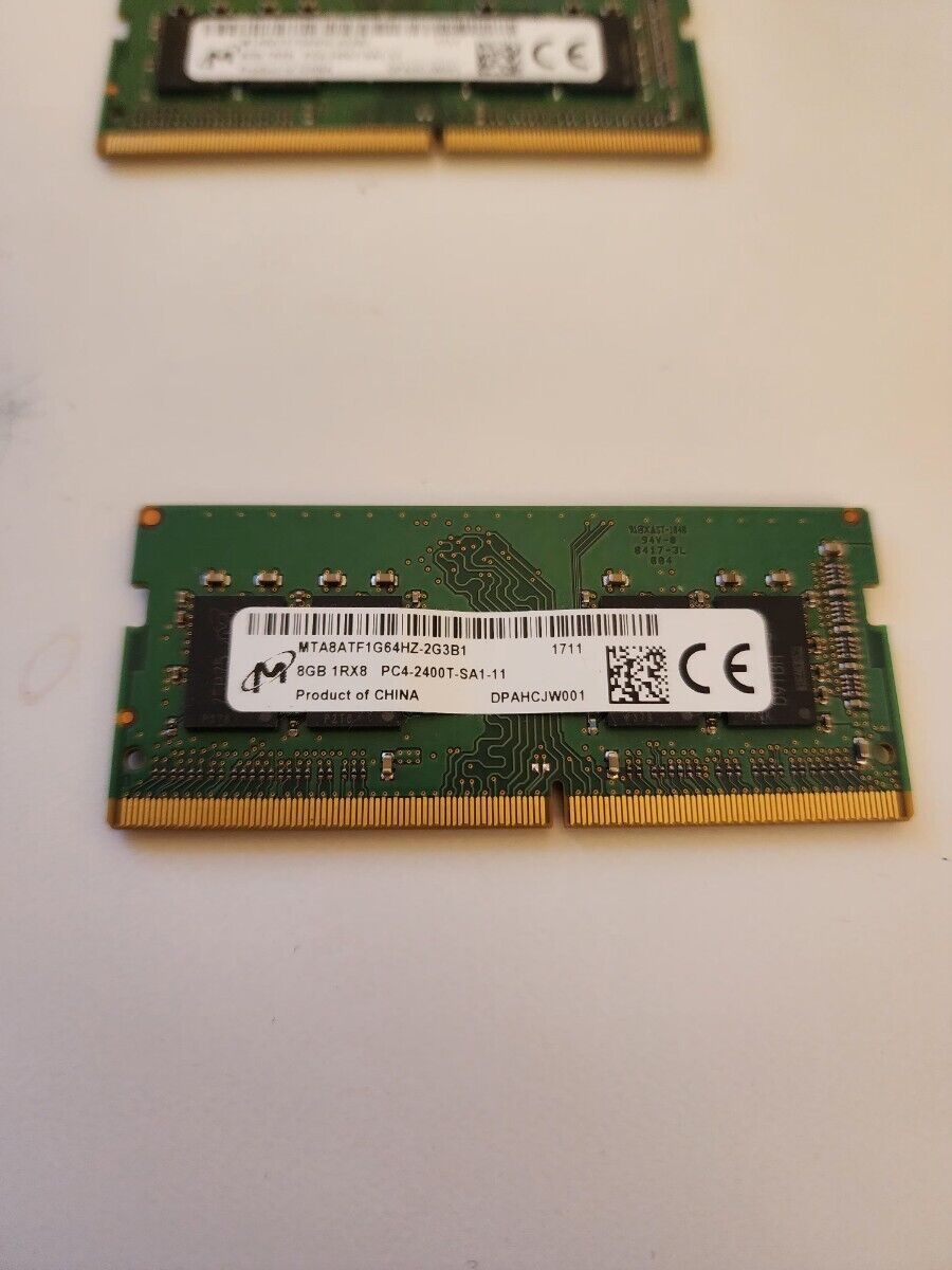 MICRON 8GB (1X8GB) DDR4 2400 PC4-2400T SODIMM Dell HP Lenovo Laptop Memory RAM