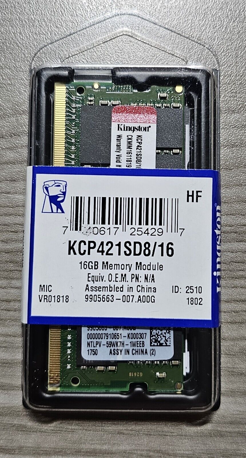 Sealed and New Kingston 16GB KCP421SD8/16 Laptop 1.2v DDR4-2133 - 1x16GB - 260P