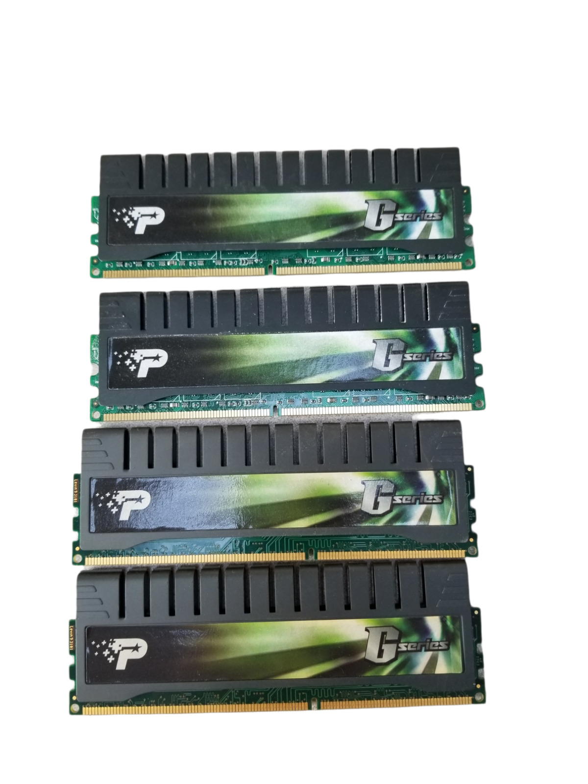Lot of 4 Patriot G-series 8GB(4x2GB) PC3-10600 (PGS34G1333ELK) RAM Memory